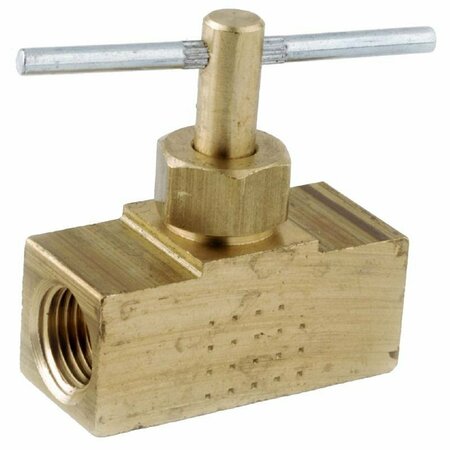 ANDERSON METALS 1/4 in. 1/4 in. Brass Needle Valve 759134-04AH